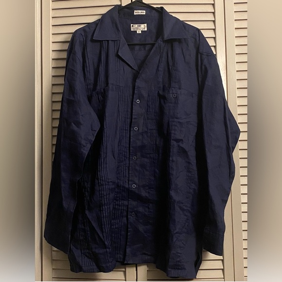 Givenchy Monsieur guayabera Button down men’s  linen 100% Sz M - Picture 1 of 5